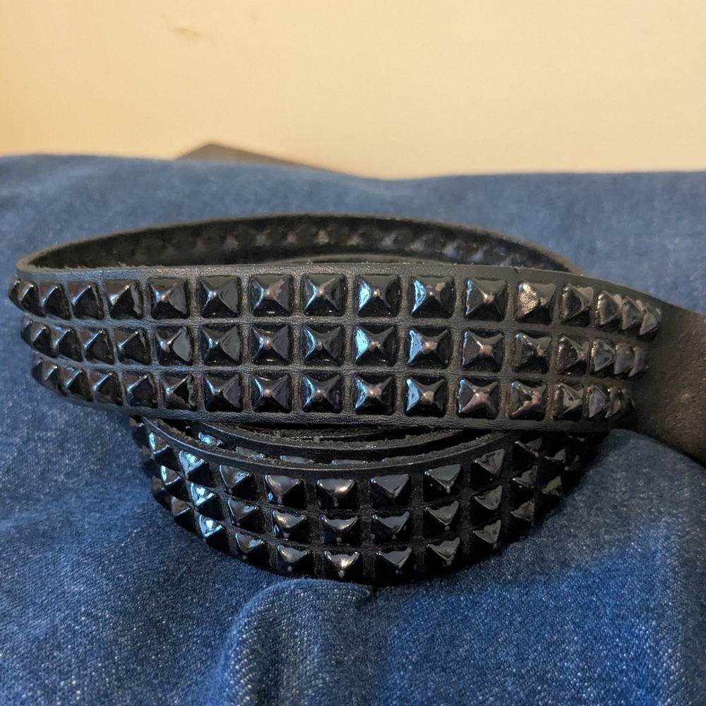 50" Studded Cowhide Belt